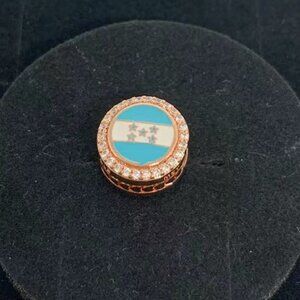 Pandora HONDURAS Flag pendant Rose Gold-Plated